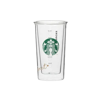 STARBUCKS Valentine 2023 Heat Resistant Double Wall Glass 355ml "Clear"