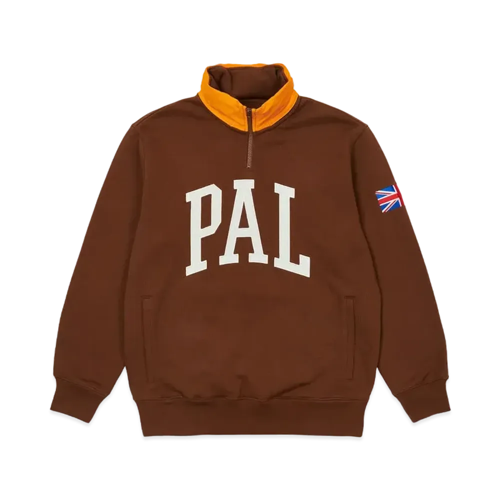 PALACE PAL GB 1/4 ZIP "Brown"