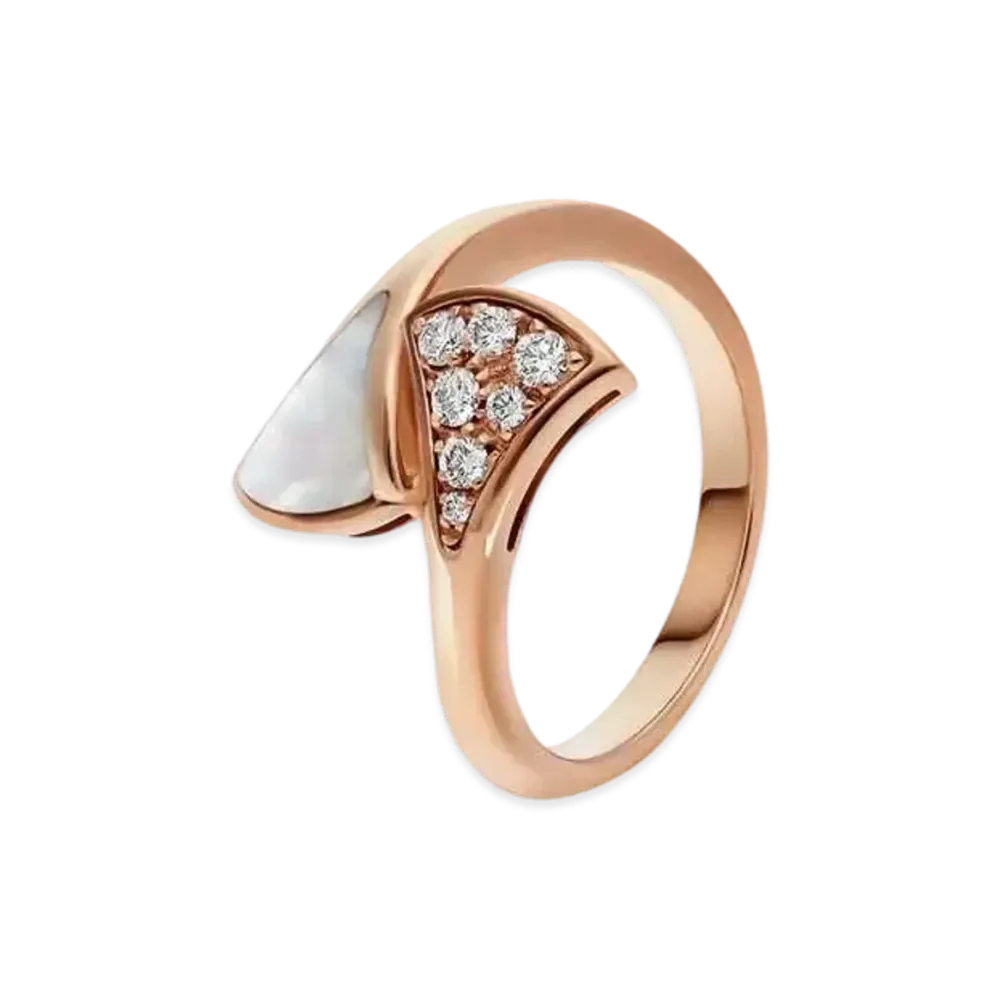 BVLGARI Diva Dream Ring Diamond Mother Of Pearl "Pink Gold"