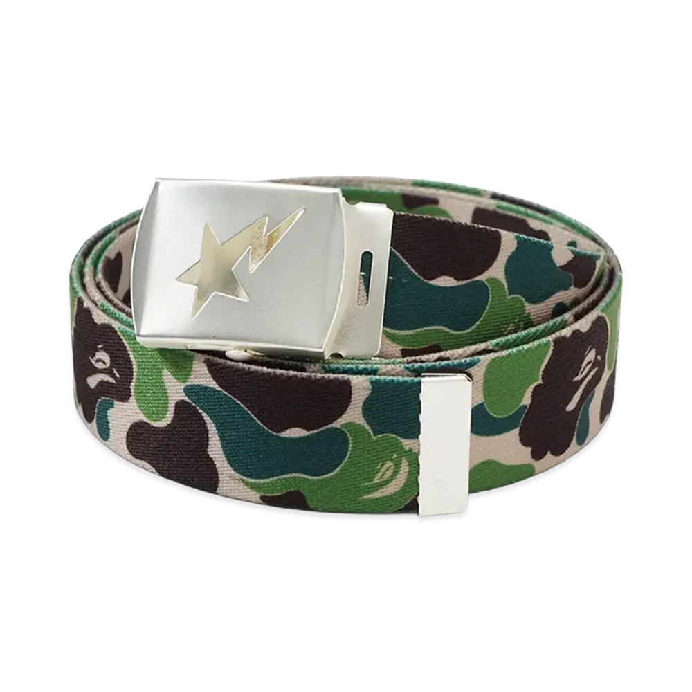 A BATHING APE ABC Camo GI Belt "Green"