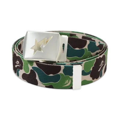 A BATHING APE ABC Camo GI Belt "Green"