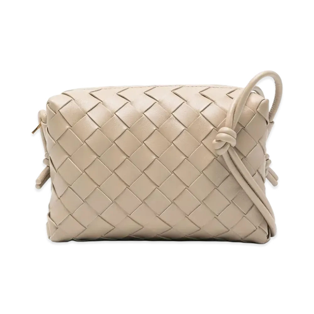 Bottega Veneta Women's Sand Leather Small Loop Crossbody Bag "Beige/Tan"