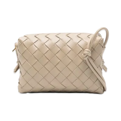 Bottega Veneta Women's Sand Leather Small Loop Crossbody Bag "Beige/Tan"