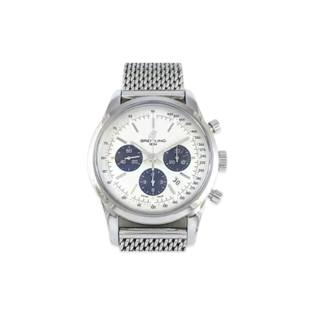 Breitling Transocean Chronograph "Silver/Stainless Steel"