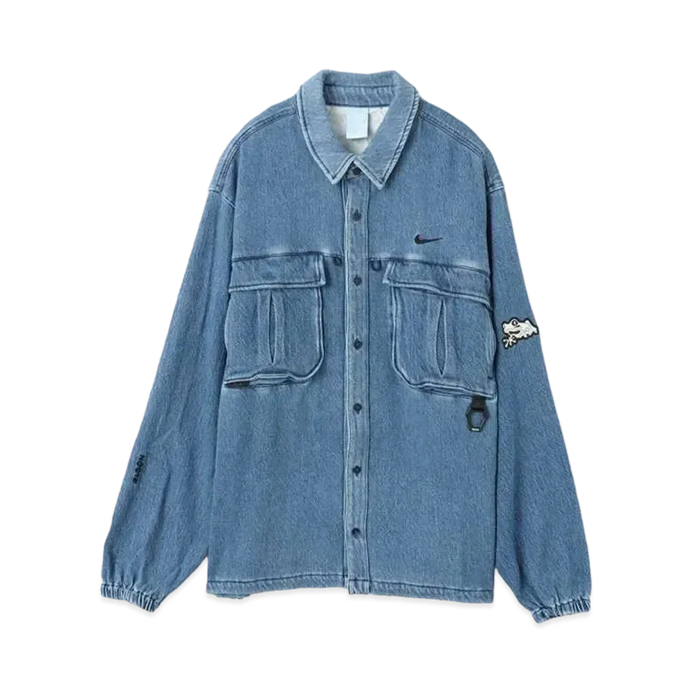 Nike x Drake NOCTA Opal Lily Pad Denim Shirt "Blue"