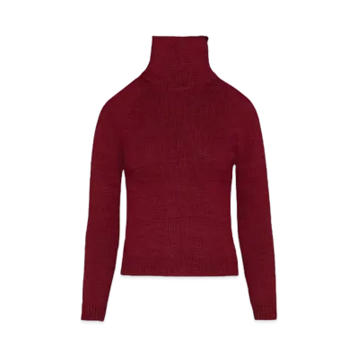 Maison Margiela Knit High Neck Sweater "Bordeaux"