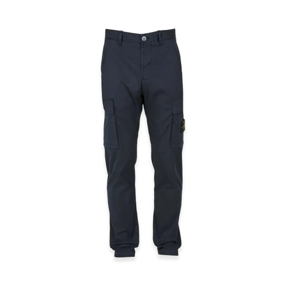 Stone Island 32310 Cotton Gabardine Garment Dyed Cargo Pants - 22FW "Navy Blue"