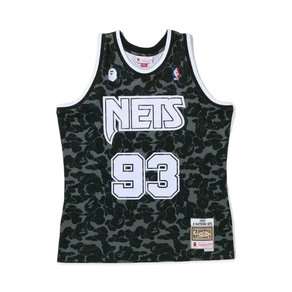 A BATHING APE x Mitchell&Ness x NBA NEW JERSEY NETS Jersey Tanktop "Black"
