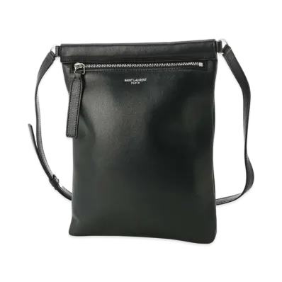 Saint Laurent YSL BV Flat Sid Crossbody Revlon "Nero"