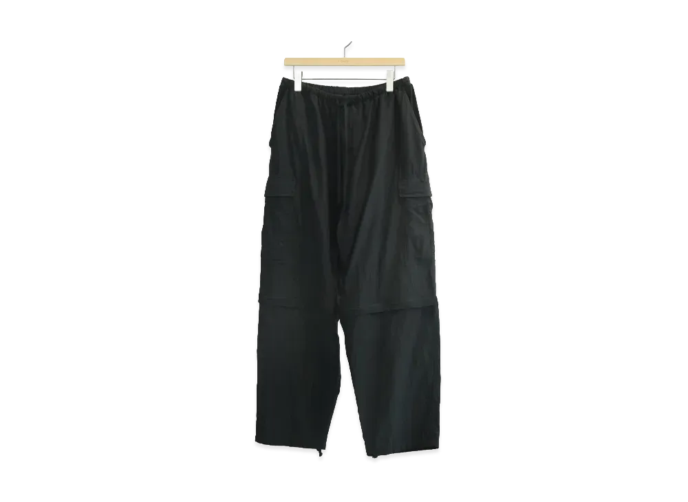 COMOLI Ripstop Convertible 6P Pants "Black"