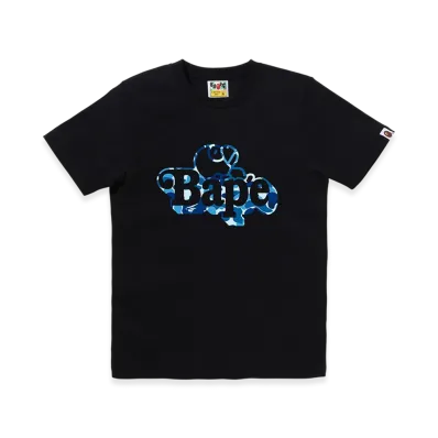A BATHING APE Ladies Milo On Bape Tee "Black/Blue"
