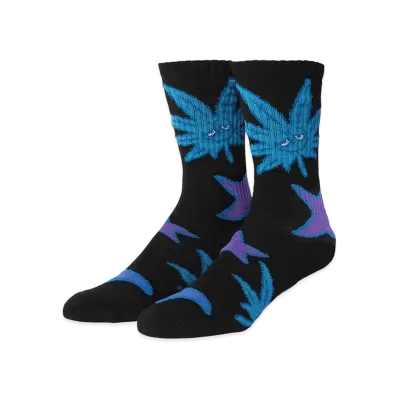 HUF Green Buddy Star Sign Socks "Black"