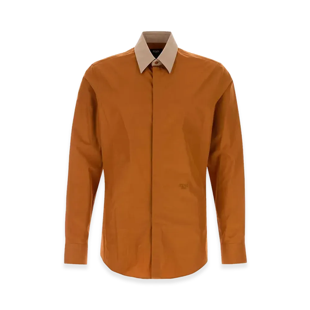 FENDI Poplin Shirt "Orange"