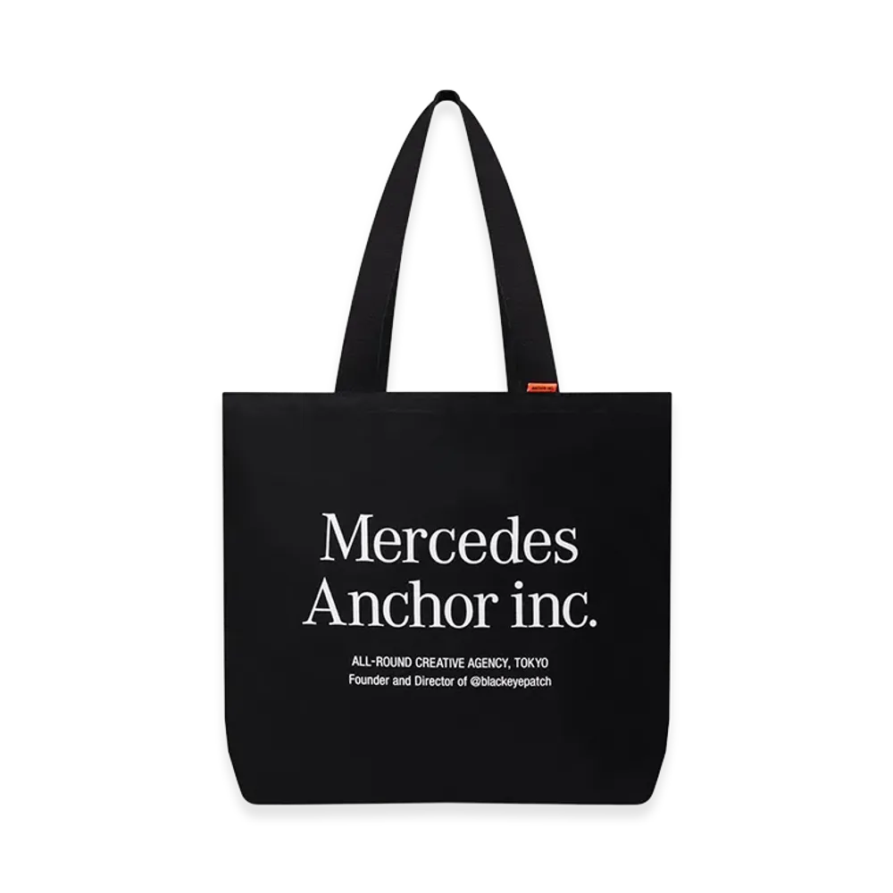 Mercedes Anchor inc. Large Canvas Tote "Black"