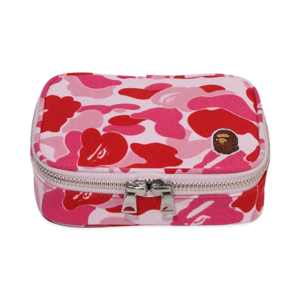 A BATHING APE ABC Camo Amenity Pouch Travel "Pink"