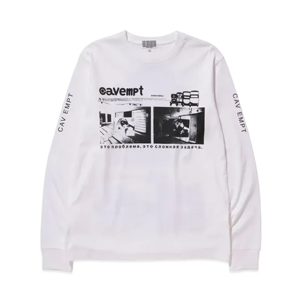 Cav Empt (C.E) INTERCITY LONG SLEEVE T "White"