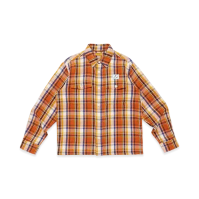 HUMAN MADE Check Shirt "Orange"