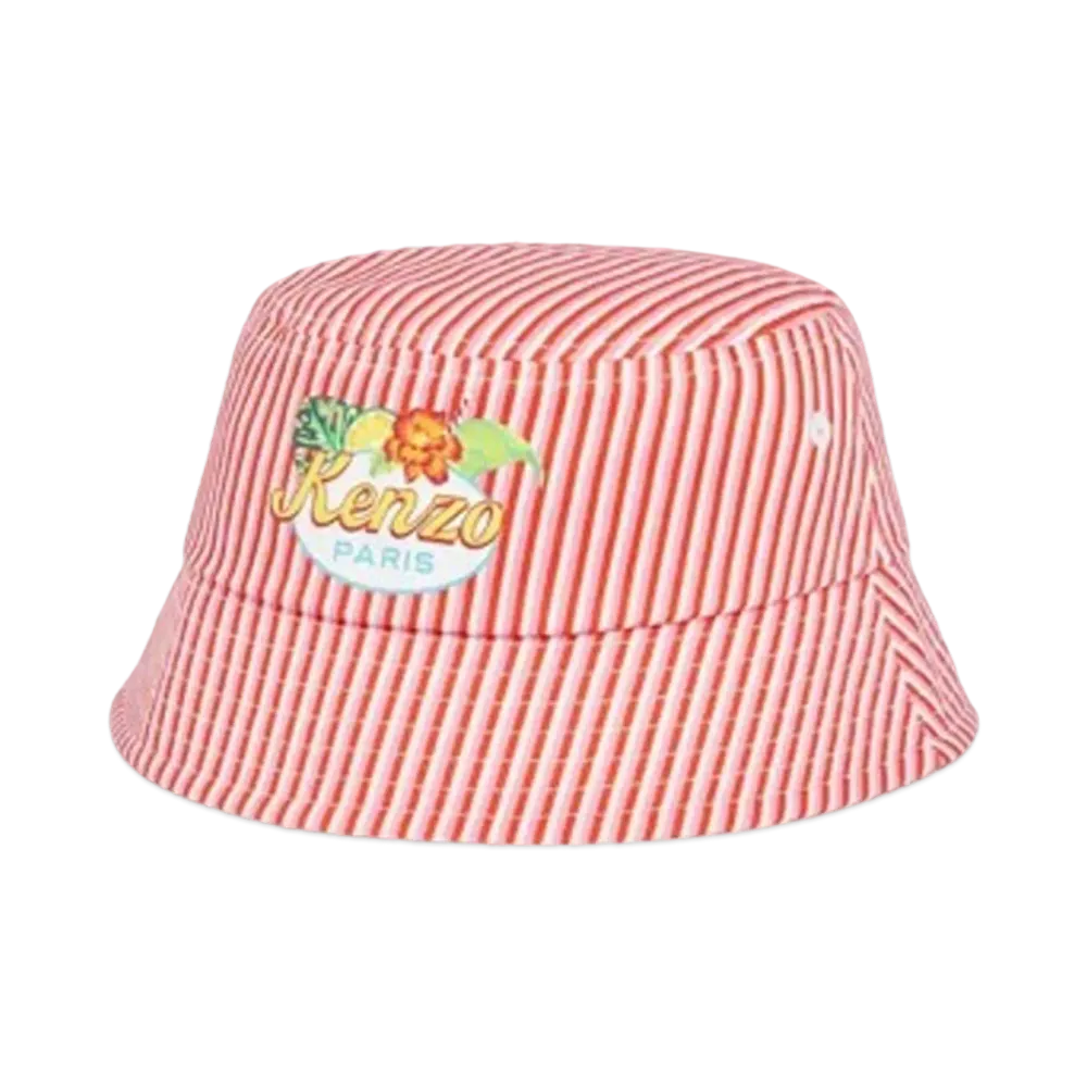KENZO Cotton Bucket Hat "Vermillion"