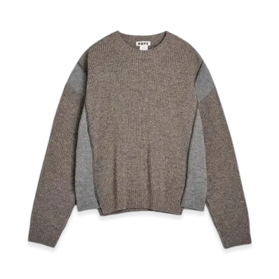 HOPE Patched Sweater "Beige Melange Mix"