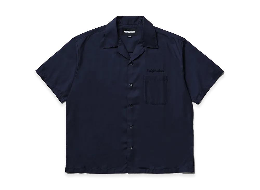 NEIGHBORHOOD Solid Color Hawaiian Shirt SS "Navy"