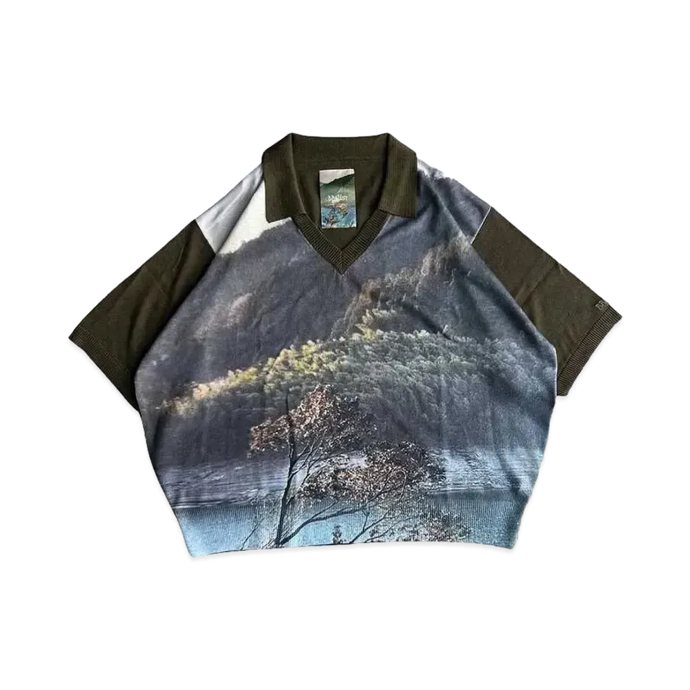 BALLSY.BROTHERS BALLSY.BROTHERS landscape print polo shirt "Khaki"