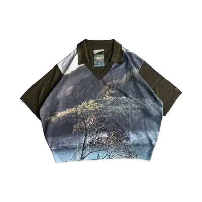 BALLSY.BROTHERS BALLSY.BROTHERS landscape print polo shirt "Khaki"