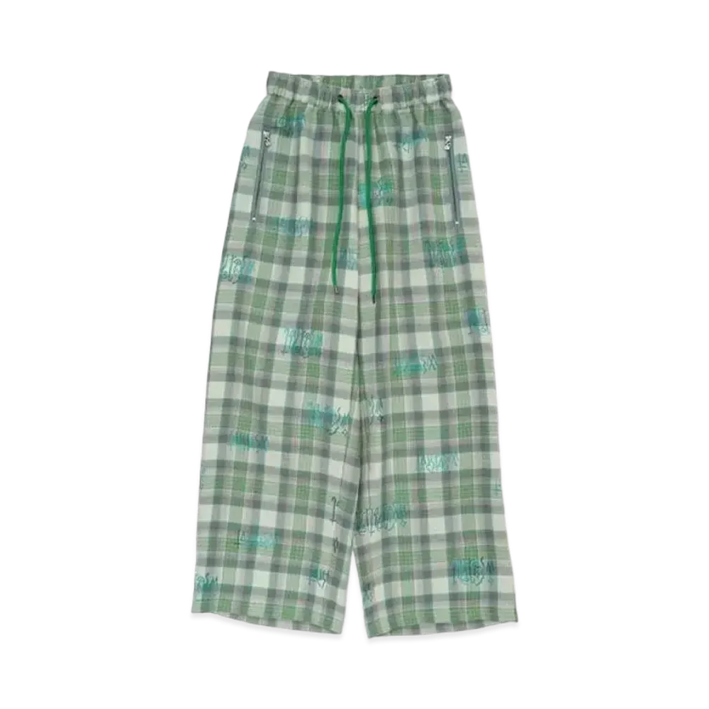 FACETASM Transparent Check Pants "Green Check"