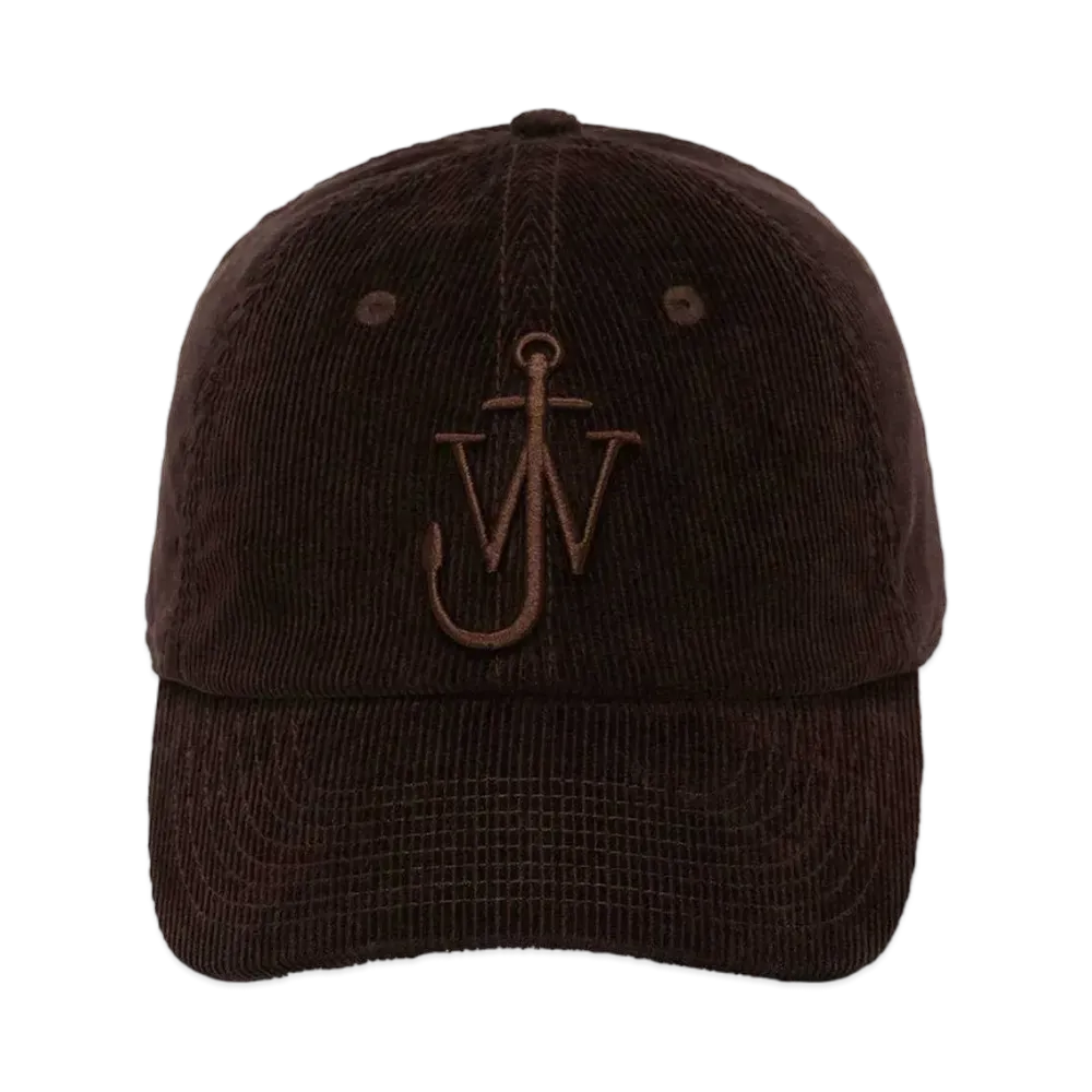 JW ANDERSON Anchor Logo Corduroy Baseball Cap "Brown"