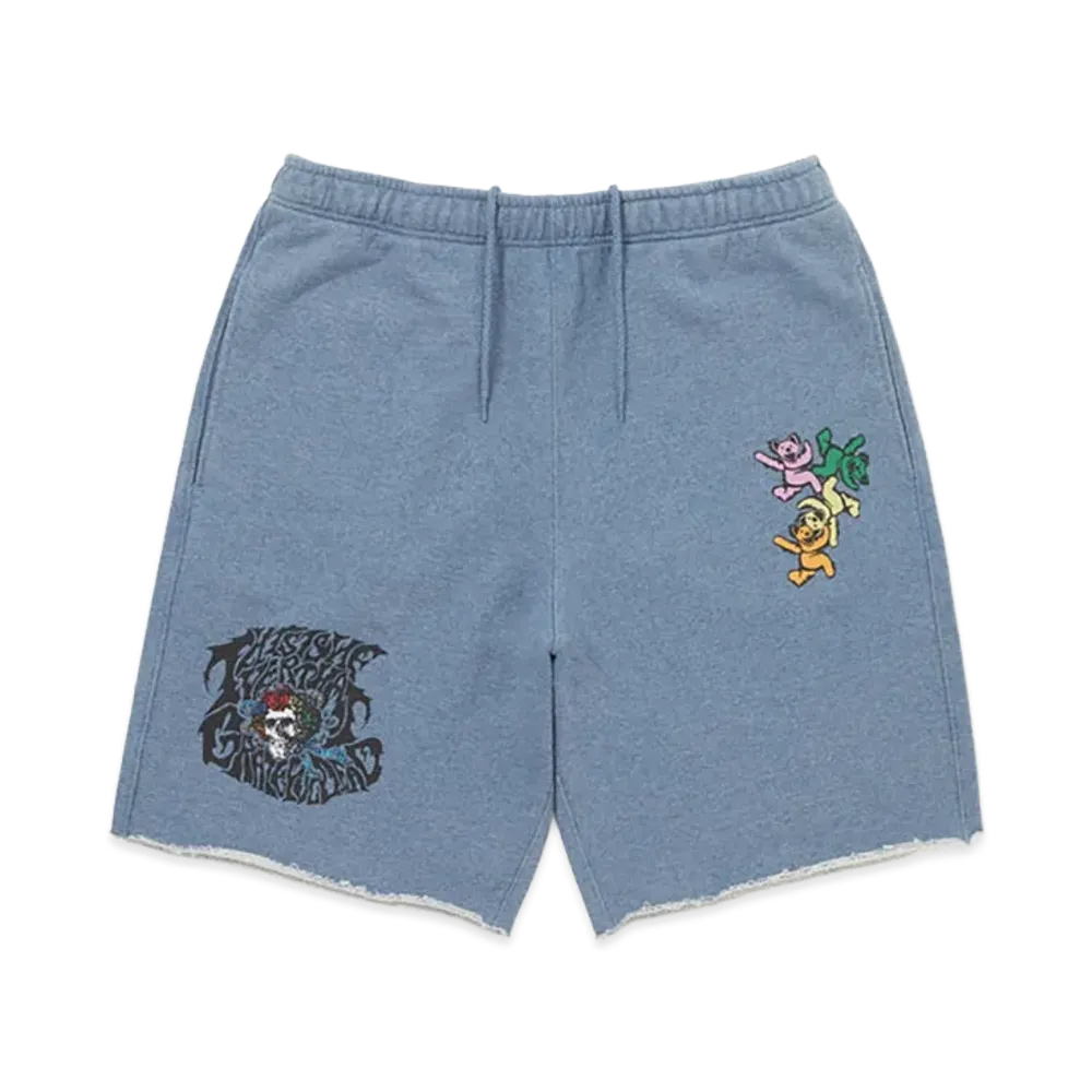 thisisneverthat x Grateful Dead Ol' Dancing Bears Washed Sweat Short "Heather Blue"