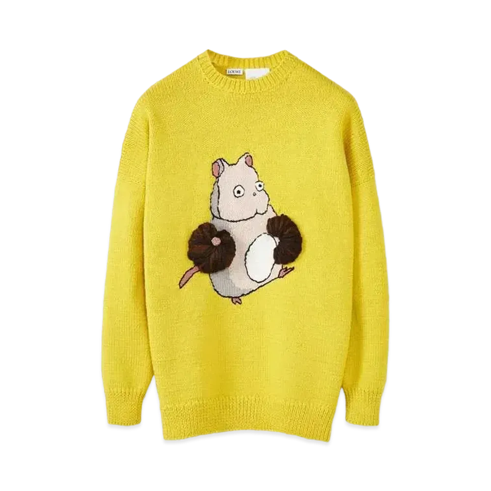 LOEWE x Spirited Away Bo Mouse sweater In Wool "Yellow"