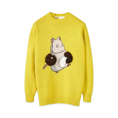 LOEWE x Spirited Away Bo Mouse sweater In Wool "Yellow"