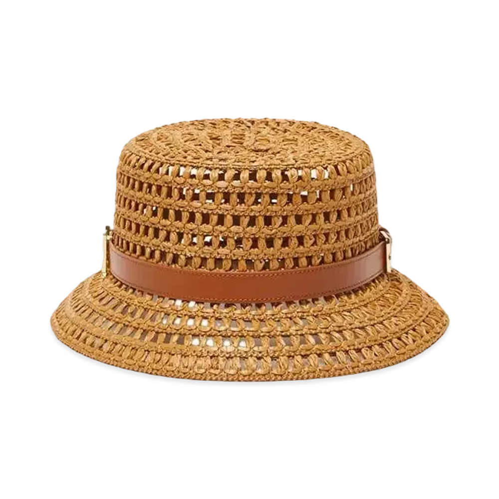Max Mara Uccho Mesh Crochet Hat "Tobacco Brown"