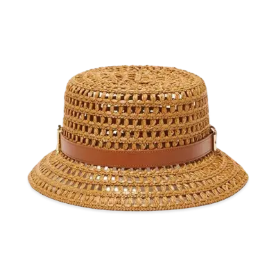 Max Mara Uccho Mesh Crochet Hat "Tobacco Brown"