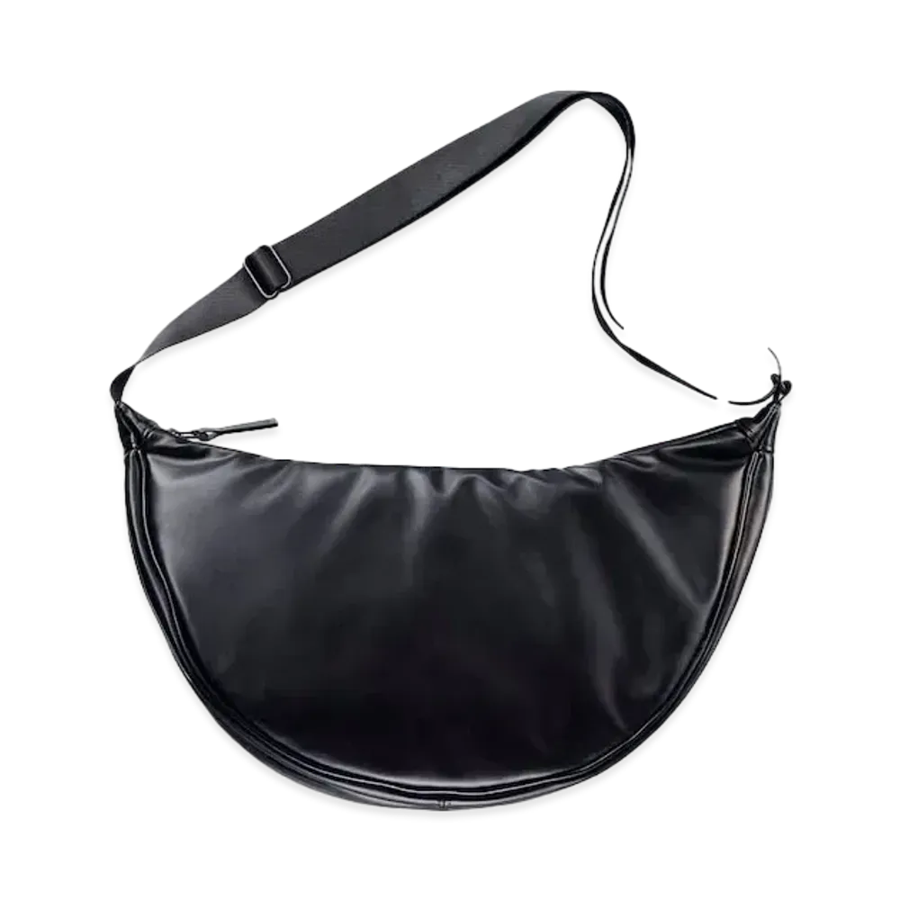 Uniqlo :C Leather Touch Round Shoulder Bag "Black"