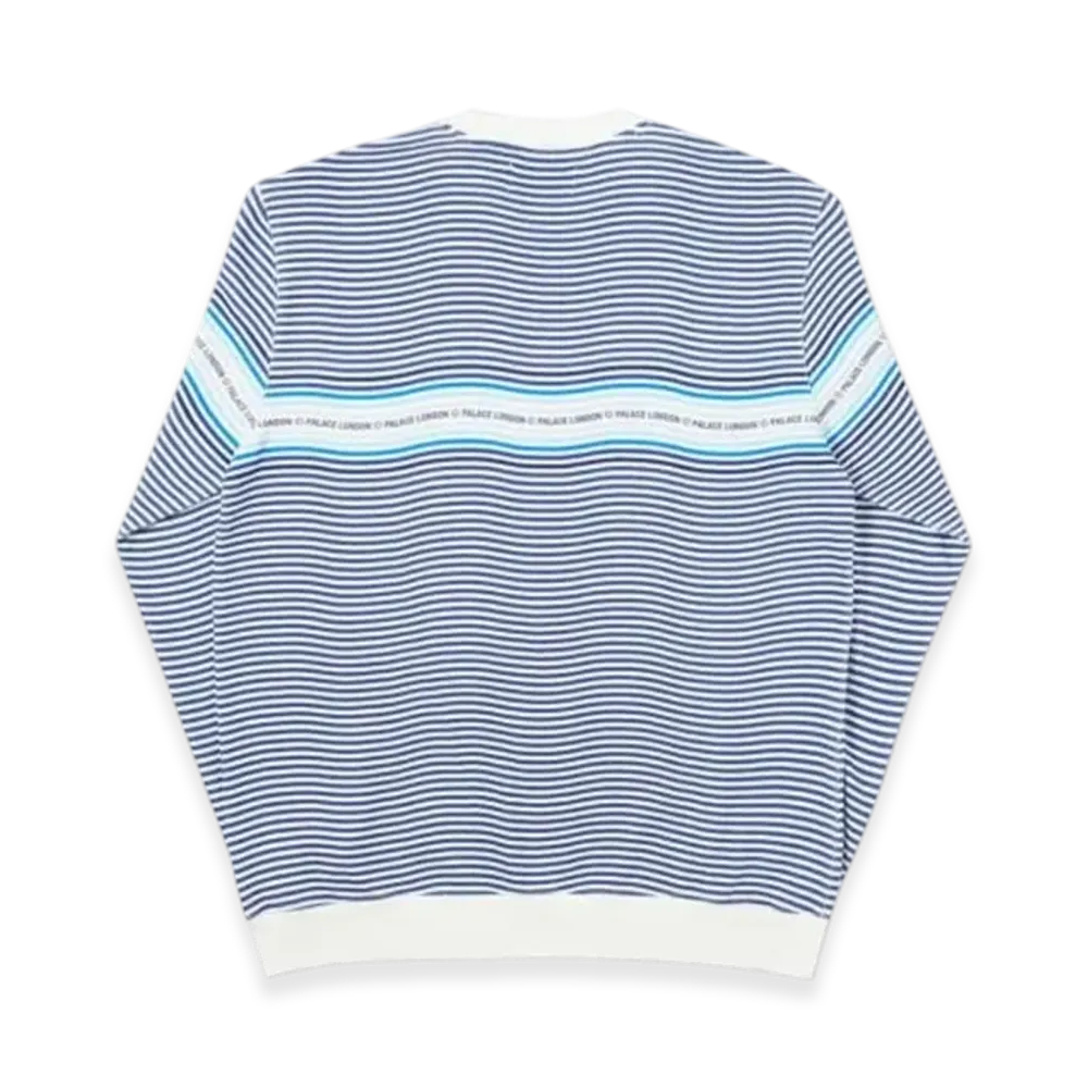 PALACE Wavey Stripe Crew "Navy"
