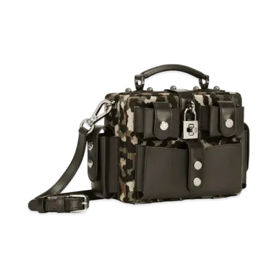 Dolce&Gabbana Crossbody Bag Camouflage Jacquard "Black"