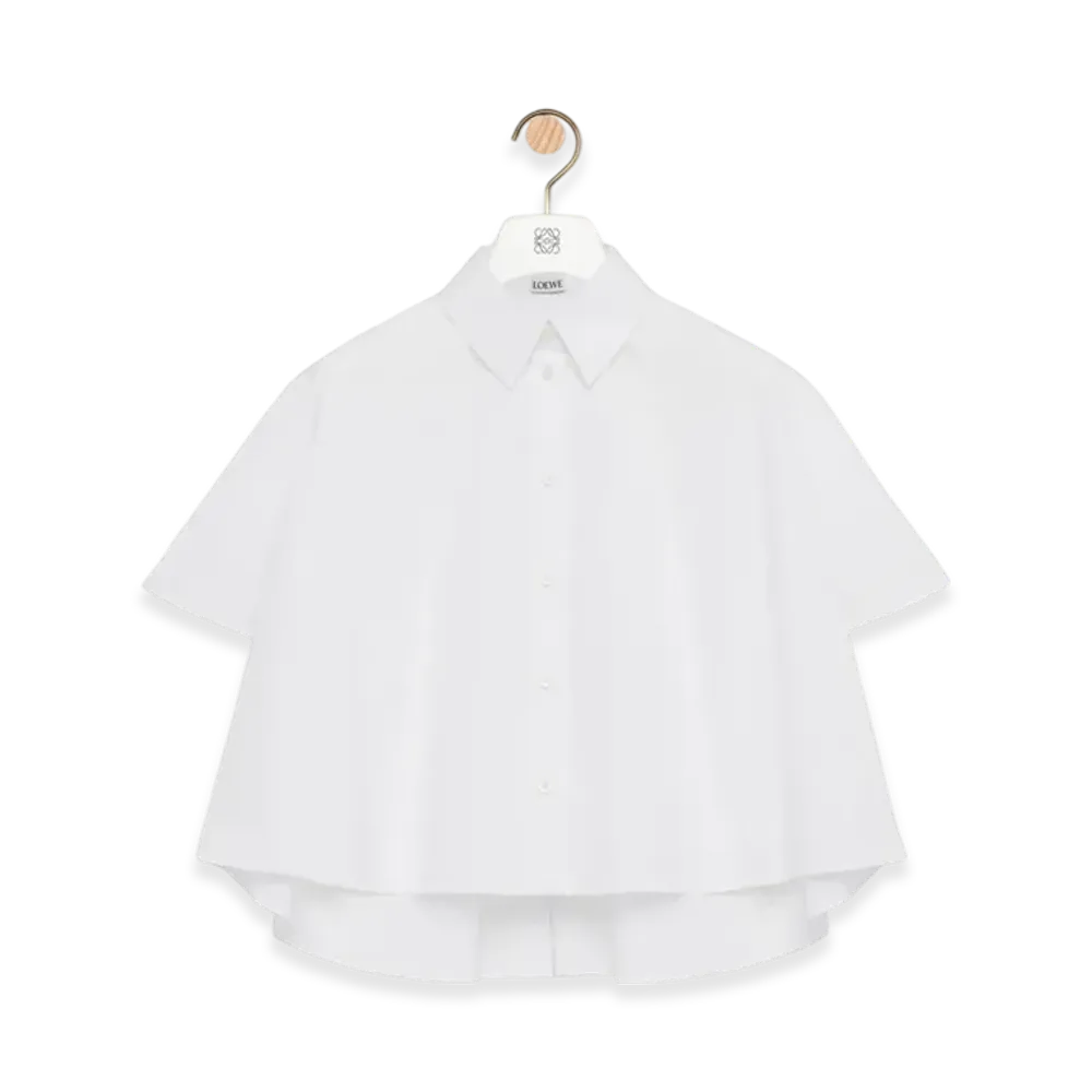 LOEWE Short-Sleeve Trapeze Shirt "White"