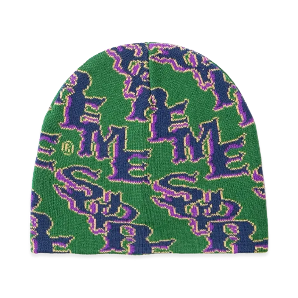 Supreme Slanted Gothic Outline Beanie "Green"