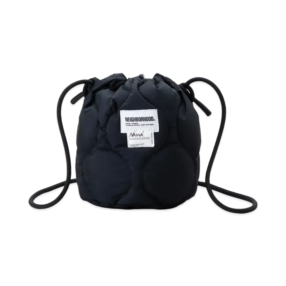 NEIGHBORHOOD x NANGA Down Drawstring Bag "Black"