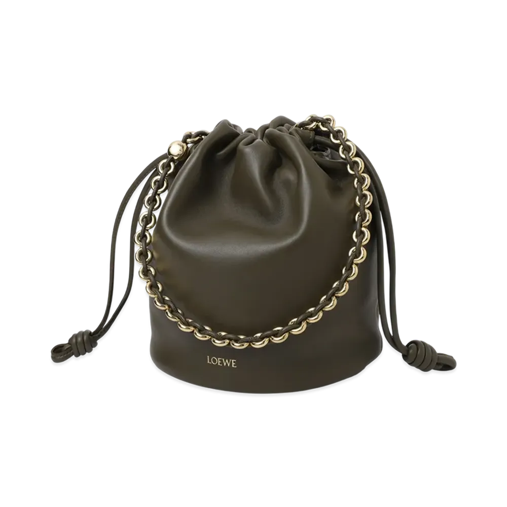 LOEWE Flamenco Purse Bucket "Dark Khaki Green"