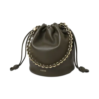 LOEWE Flamenco Purse Bucket "Dark Khaki Green"
