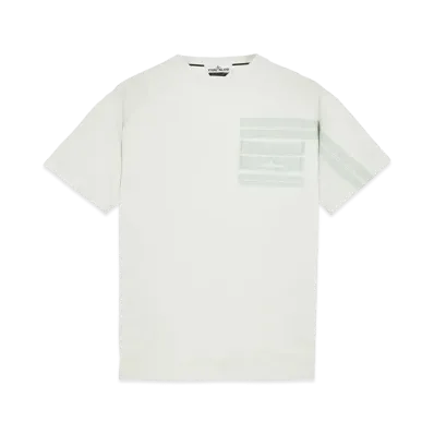 Stone Island 24679 COTTON JERSEY 'MOSAIC TWO' PRINT_SLIM FIT "Light Green"