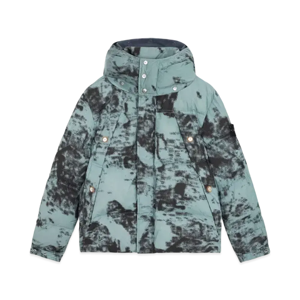 Stone Island 462E1 Camouflage Nylon Rep Ice Jacket "Green Gray"