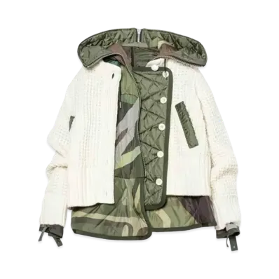 sacai x KAWS Women's Blouson "White Khaki"