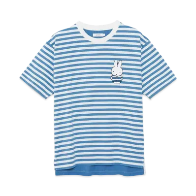 graniph x Miffy Border Back Waffle T-Shirt "Blue"