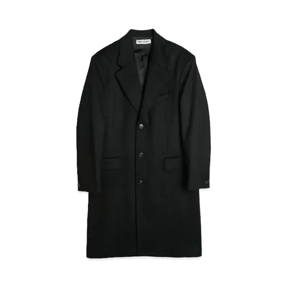 OUR LEGACY Dolphin Coat Heavy Melton "Black"