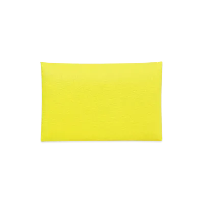 Hermes Calvi Veau Epsom "Lime/Silver"