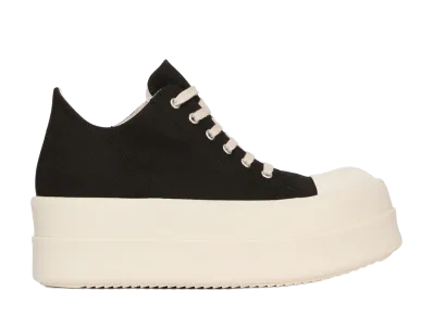Rick Owens DRKSHDW FW26 Tower Mega Bumper Low Sneaks 13oz Overdyed Denim "Black/Milk"