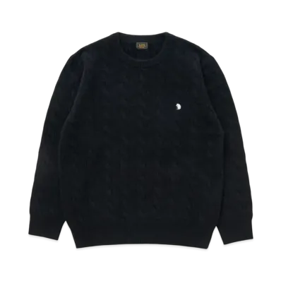 RATS Cashmere Cable Knit "Black"
