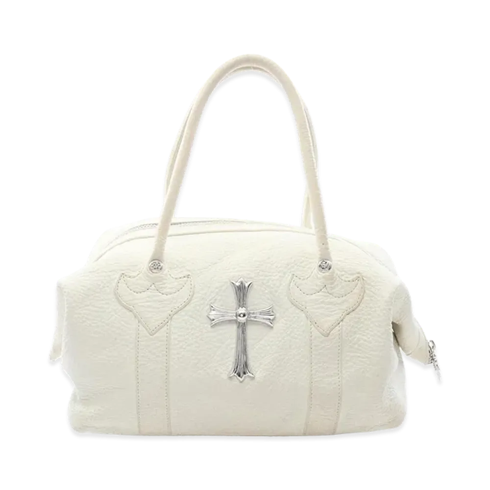 Chrome Hearts Monica Large Cross Leather Handbag "White"